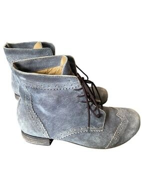 Clocharme Italian Leather Lace-Up Ankle Boots